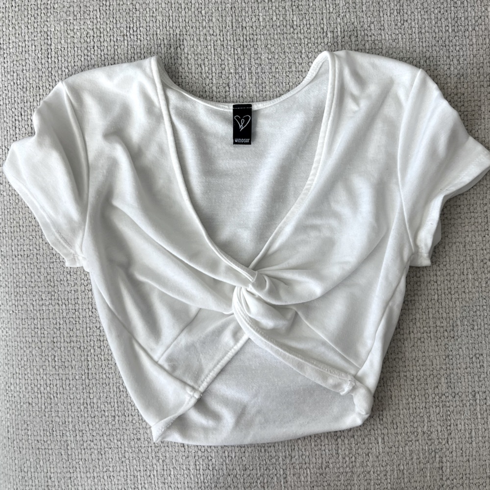 White crop top